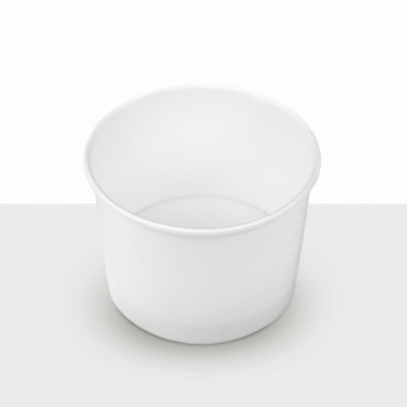 2 Scoop PE Lined Paper Cups for serving ice cream, frozen desserts, and takeaway treats with a leak-resistant paperboard design